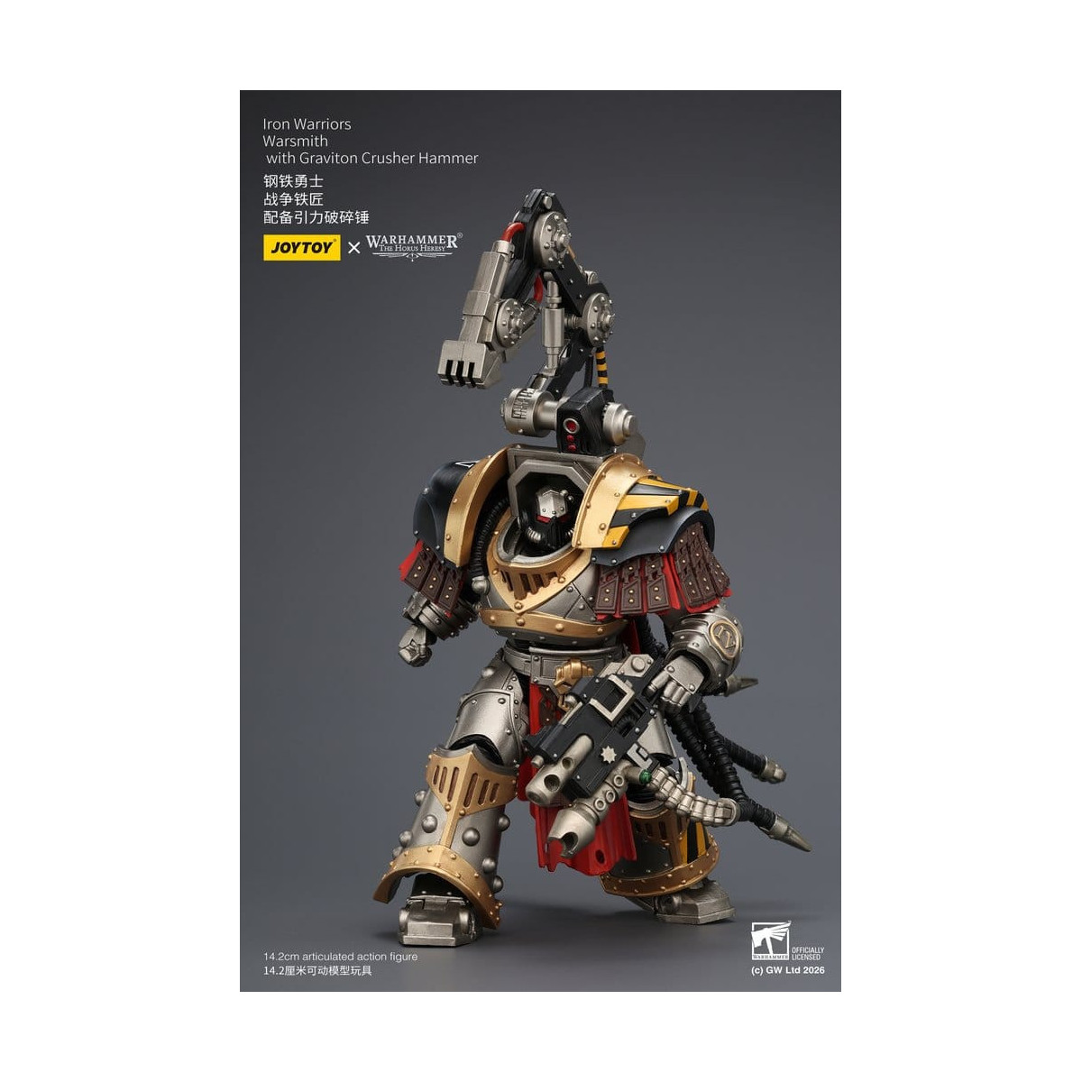 Joytoy - Warhammer - Iron Warriors Warsmith con martillo triturador de gravitones - La Herejía de Horus
