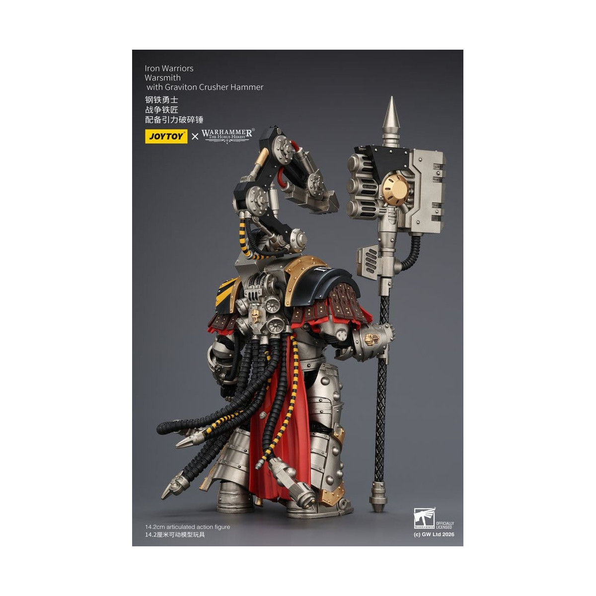 Joytoy - Warhammer - Iron Warriors Warsmith con martillo triturador de gravitones - La Herejía de Horus