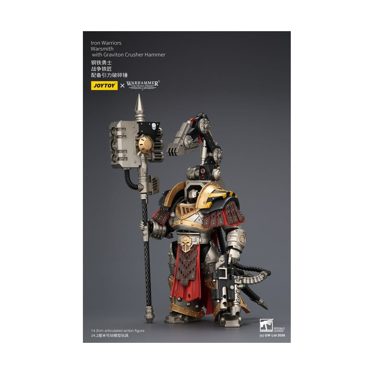 Joytoy - Warhammer - Iron Warriors Warsmith con martillo triturador de gravitones - La Herejía de Horus