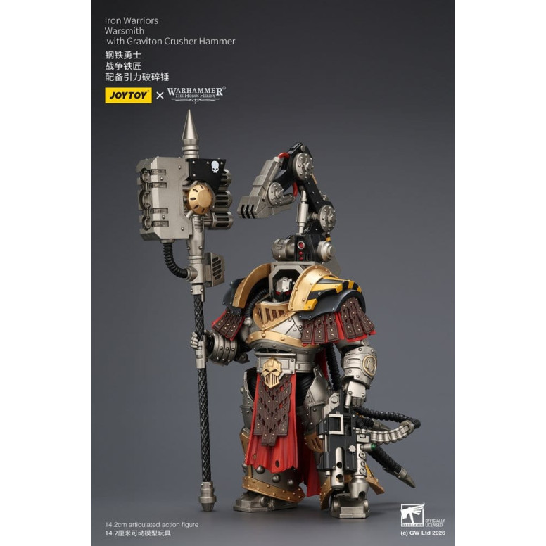 Joytoy - Warhammer - Iron Warriors Warsmith con martillo triturador de gravitones - La Herejía de Horus