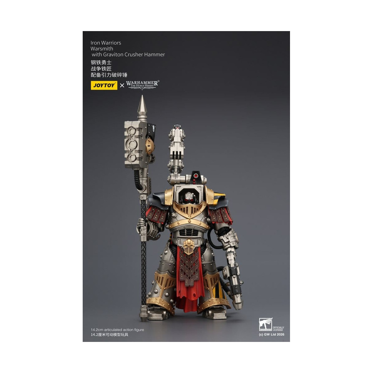 Joytoy - Warhammer - Iron Warriors Warsmith con martillo triturador de gravitones - La Herejía de Horus