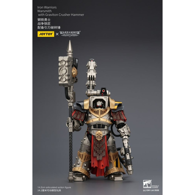 Joytoy - Warhammer - Iron Warriors Warsmith con martillo triturador de gravitones - La Herejía de Horus