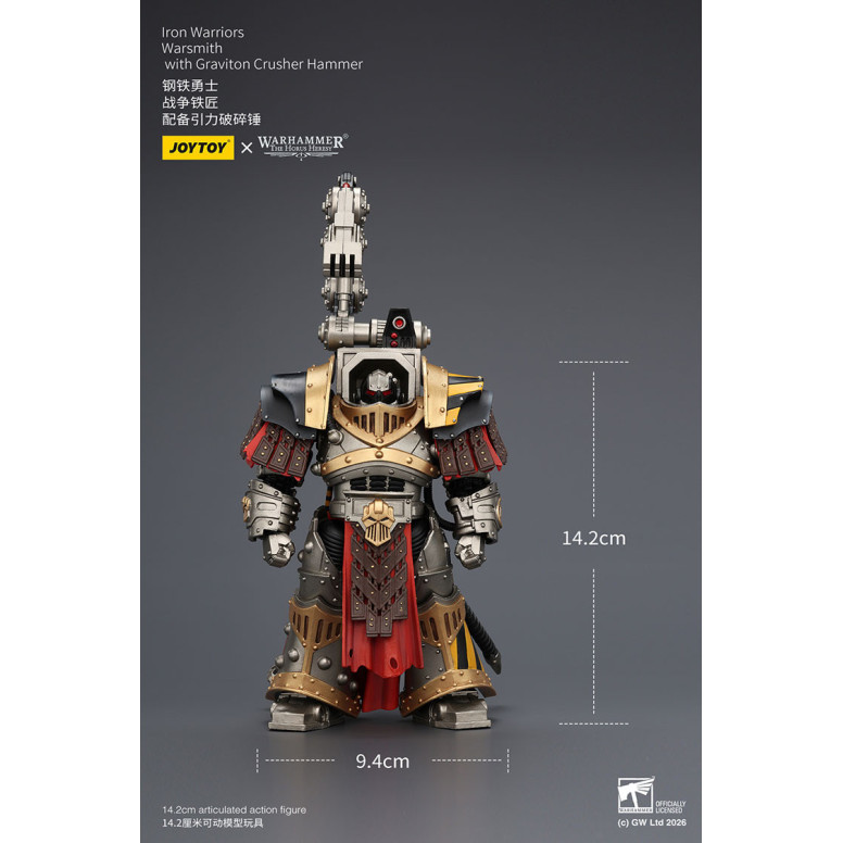 Joytoy - Warhammer - Iron Warriors Warsmith con martillo triturador de gravitones - La Herejía de Horus