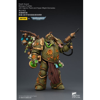Joytoy - Guardia de la Muerte - Biologus Putrifier con pistola inyectora y granadas Hyper Blight 1/18 - Warhammer 40k