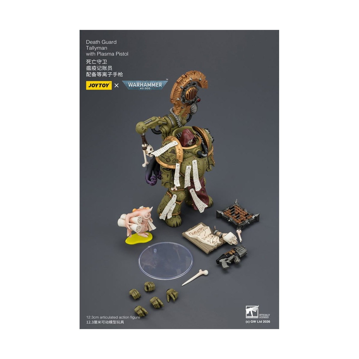 Joytoy - Guardia de la Muerte - Tallyman con Pistola de Plasma 1/18 - Warhammer 40k