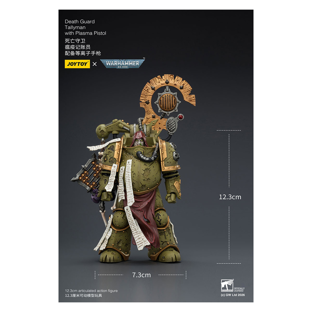 Joytoy - Guardia de la Muerte - Tallyman con Pistola de Plasma 1/18 - Warhammer 40k