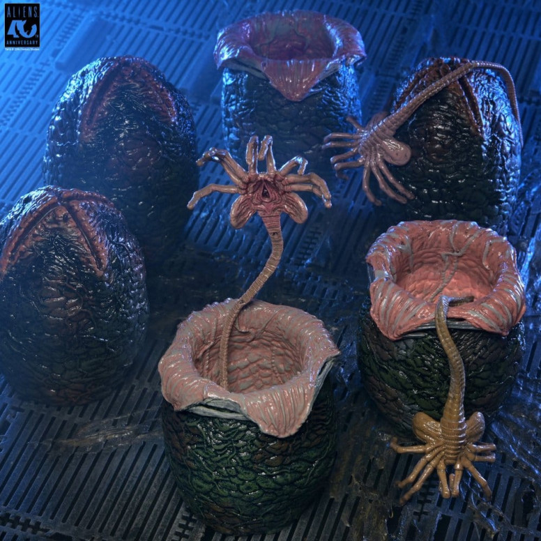 Neca Aliens - Caja de huevos alienígenas (40 aniversario) - Pack de 6 accesorios