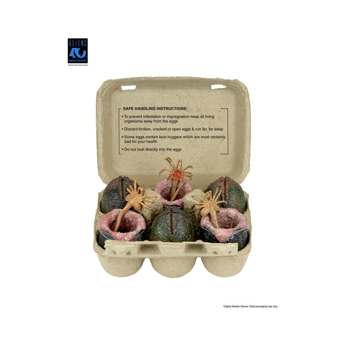Neca Aliens - Caja de huevos alienígenas (40 aniversario) - Pack de 6 accesorios