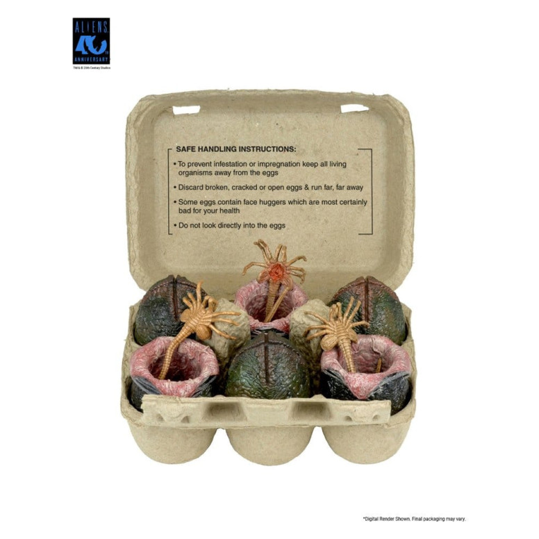 Neca Aliens - Caja de huevos alienígenas (40 aniversario) - Pack de 6 accesorios