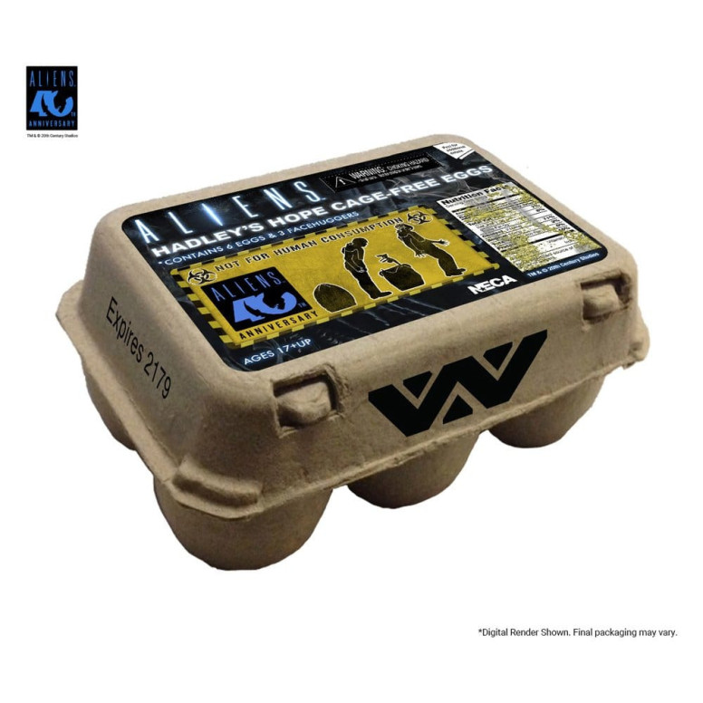 Neca Aliens - Caja de huevos alienígenas (40 aniversario) - Pack de 6 accesorios