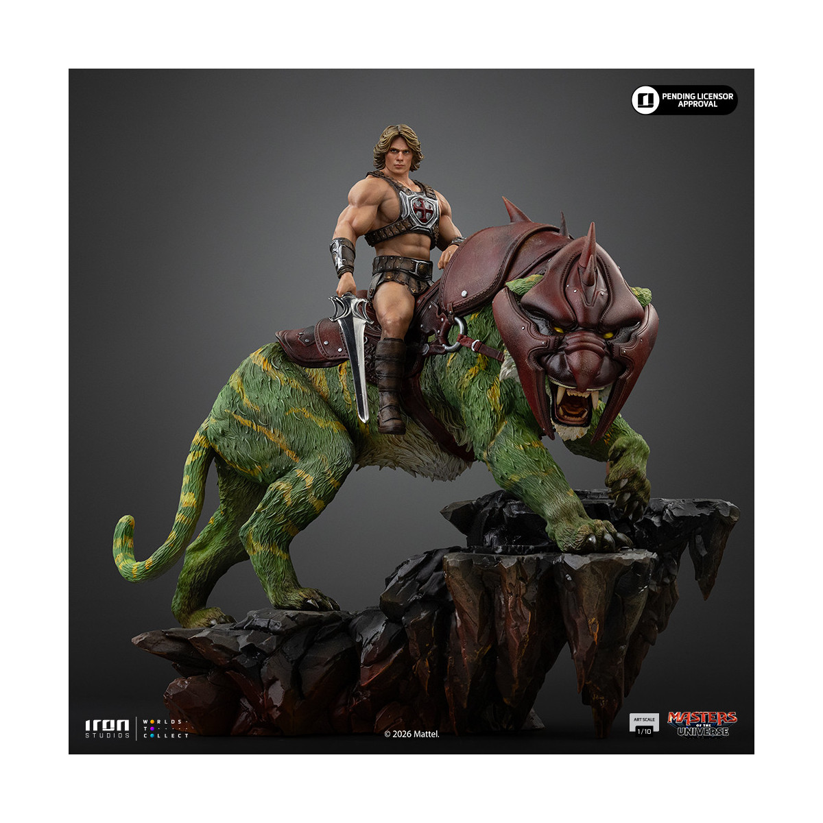 Iron Studios - He-Man and Battle Cat Movie Art Scale 1/10 - Masters of the Universe - Masters del Universo