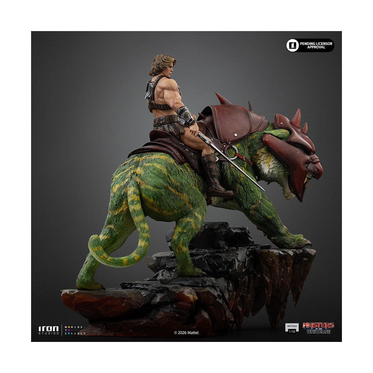 Iron Studios - He-Man and Battle Cat Movie Art Scale 1/10 - Masters of the Universe - Masters del Universo