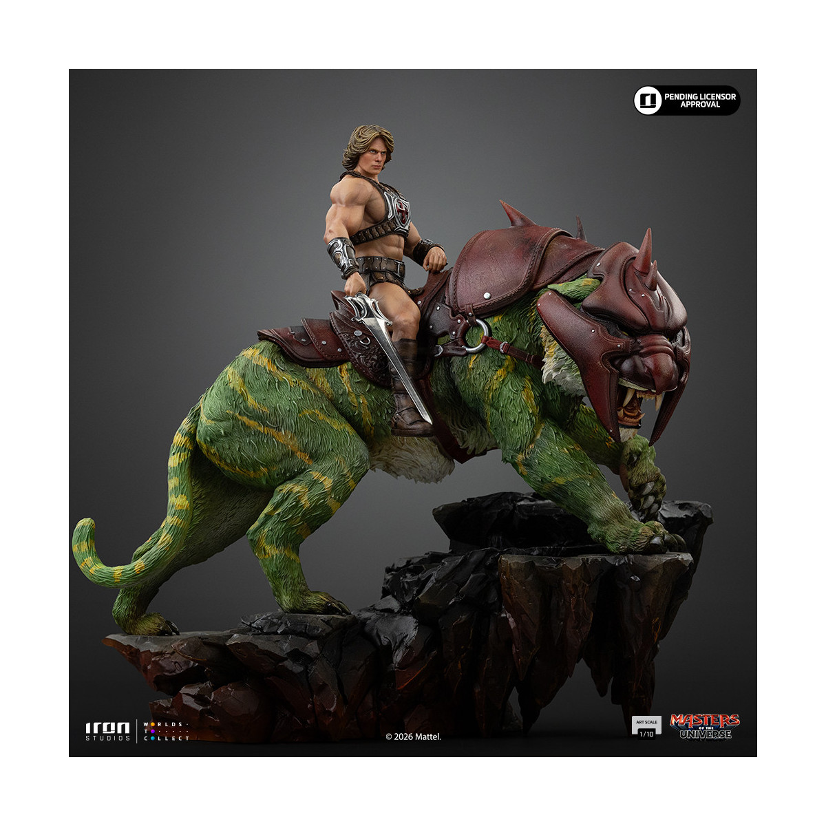 Iron Studios - He-Man and Battle Cat Movie Art Scale 1/10 - Masters of the Universe - Masters del Universo