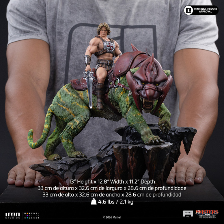 Iron Studios - He-Man and Battle Cat Movie Art Scale 1/10 - Masters of the Universe - Masters del Universo