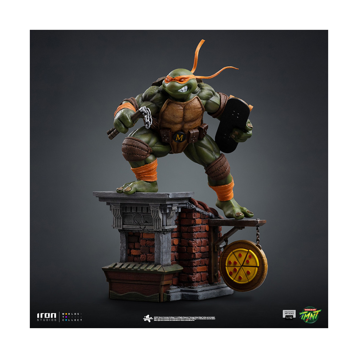 Iron Studios - TMNT - Michelangelo Unleashed Art Escala 1/10 - Teenage Mutant Ninja Turtles