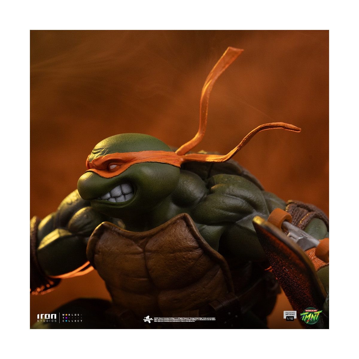 Iron Studios - TMNT - Michelangelo Unleashed Art Escala 1/10 - Teenage Mutant Ninja Turtles