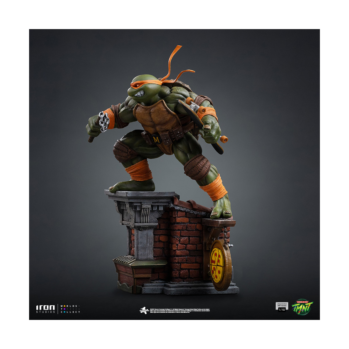 Iron Studios - TMNT - Michelangelo Unleashed Art Escala 1/10 - Teenage Mutant Ninja Turtles