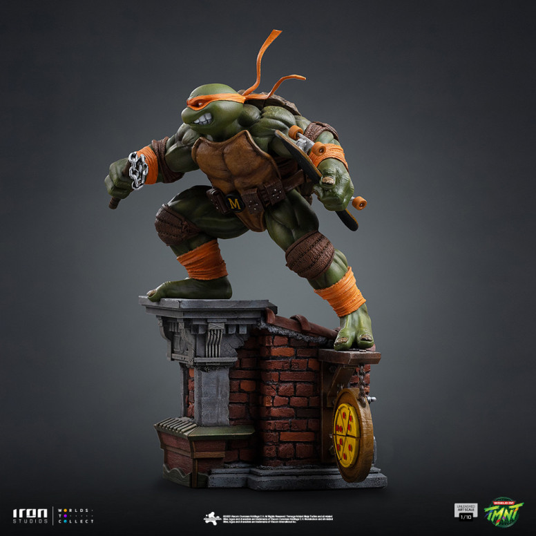 Iron Studios - TMNT - Michelangelo Unleashed Art Escala 1/10 - Teenage Mutant Ninja Turtles