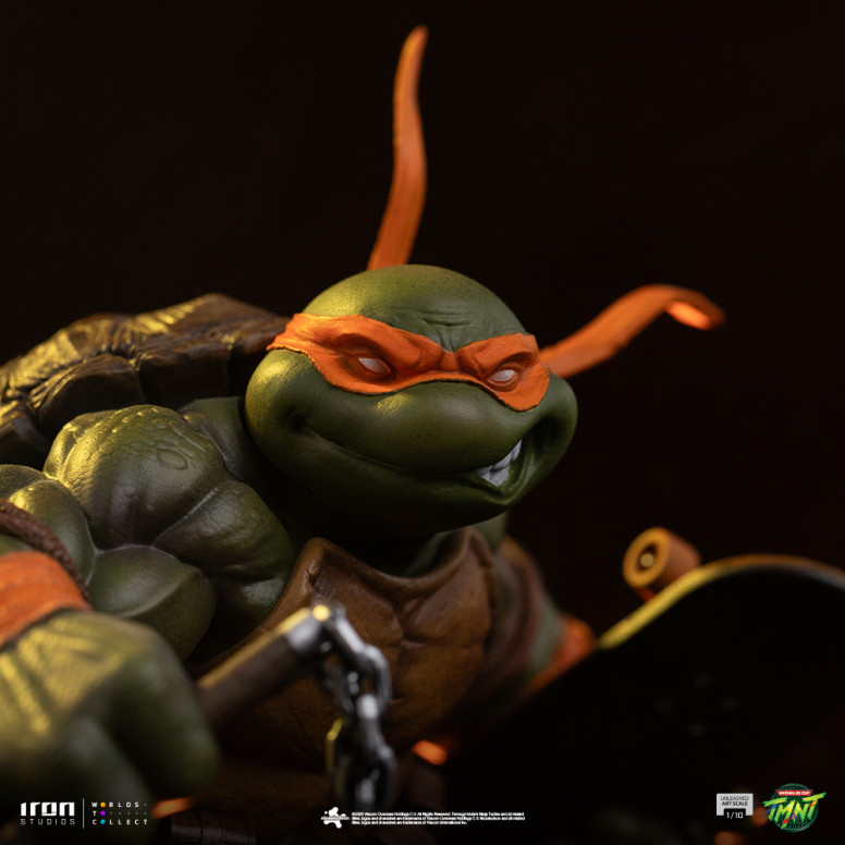 Iron Studios - TMNT - Michelangelo Unleashed Art Escala 1/10 - Teenage Mutant Ninja Turtles