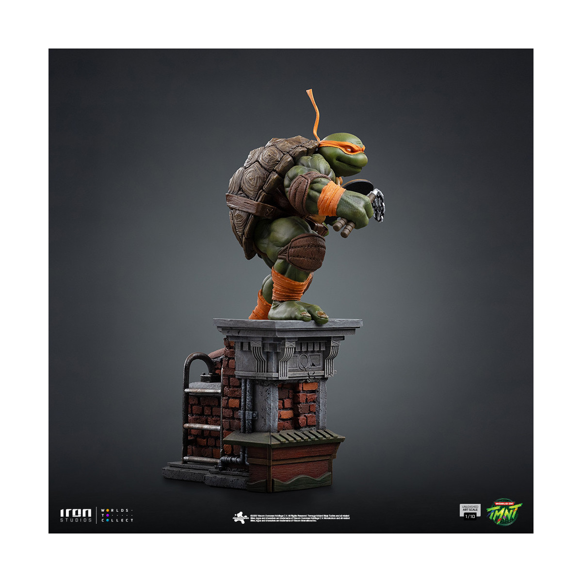 Iron Studios - TMNT - Michelangelo Unleashed Art Escala 1/10 - Teenage Mutant Ninja Turtles
