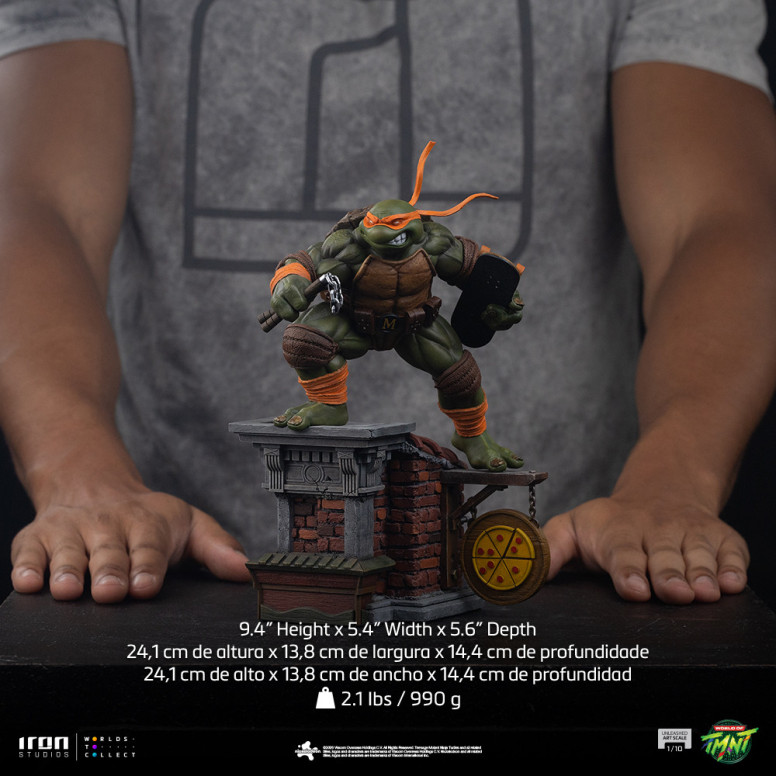 Iron Studios - TMNT - Michelangelo Unleashed Art Escala 1/10 - Teenage Mutant Ninja Turtles