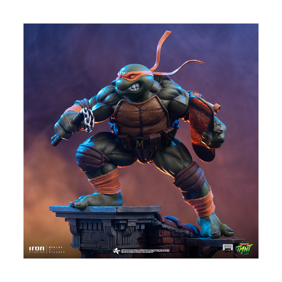 Iron Studios - TMNT - Michelangelo Unleashed Art Escala 1/10 - Teenage Mutant Ninja Turtles