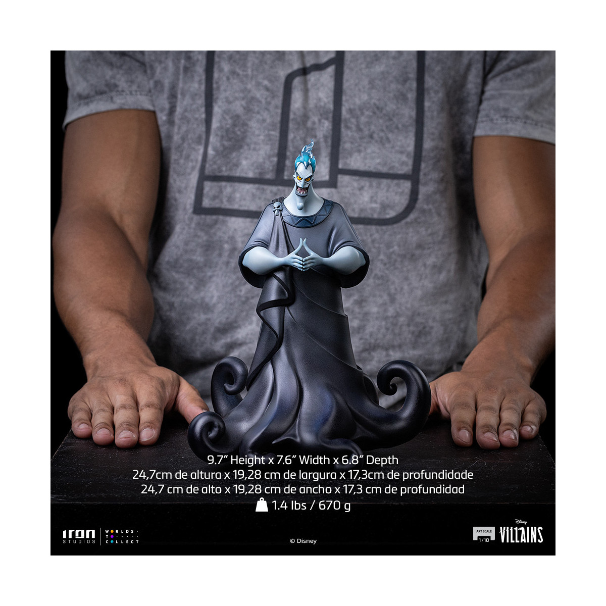 Iron Studios - Disney Villanos Hades Art Escala 1/10 - Hercules