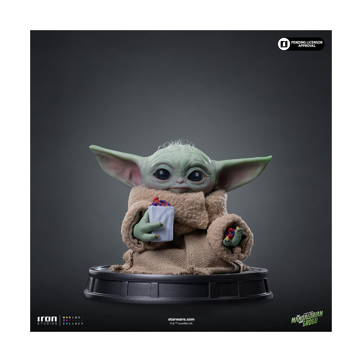 Iron Studios - Grogu PopCorn Time - Grogu Collection Legacy Replica 1/4 - Star Wars: The Mandalorian y Grogu