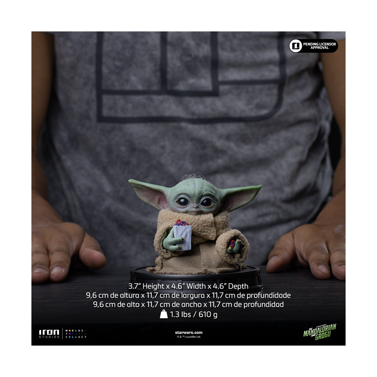 Iron Studios - Grogu PopCorn Time - Grogu Collection Legacy Replica 1/4 - Star Wars: The Mandalorian y Grogu