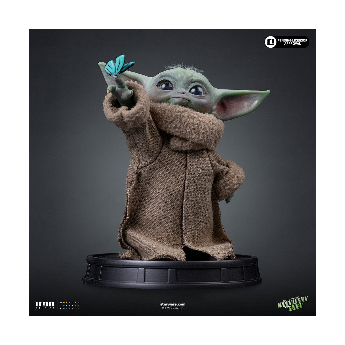 Iron Studios - Grogu Mariposa Maravilla - Colección Grogu Legado Réplica 1/4 - Star Wars: El Mandaloriano y Grogu