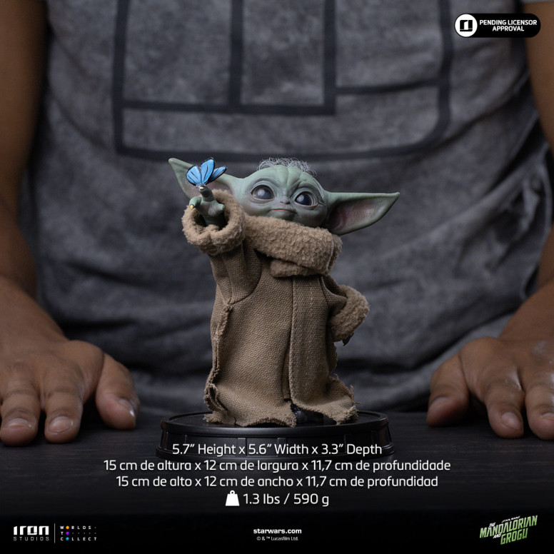 Iron Studios - Grogu Mariposa Maravilla - Colección Grogu Legado Réplica 1/4 - Star Wars: El Mandaloriano y Grogu