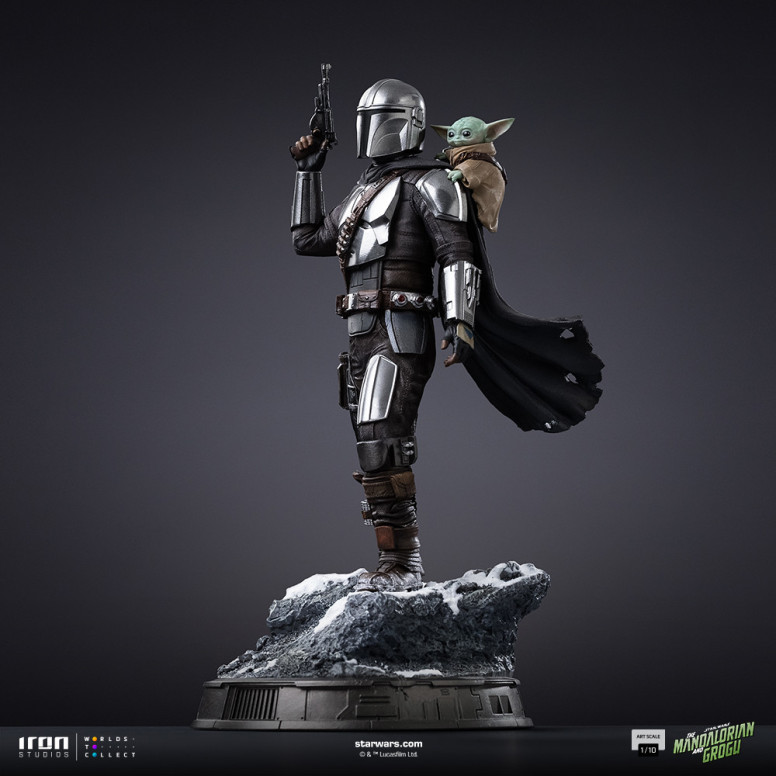 Iron Studios Star Wars - El Mandaloriano y Grogu Arte Escala 1/10 - El Mandaloriano y Grogu Película