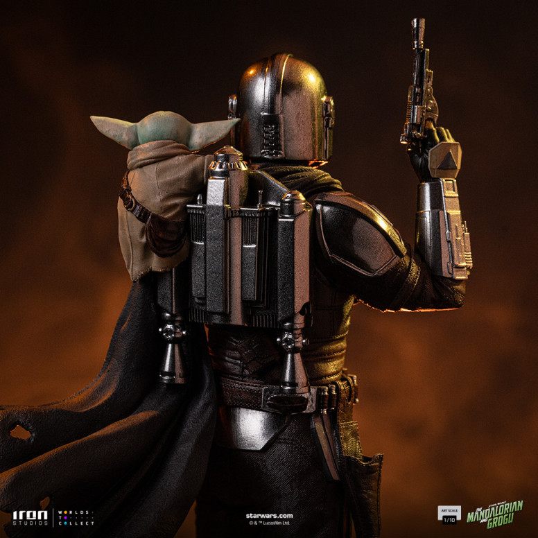 Iron Studios Star Wars - El Mandaloriano y Grogu Arte Escala 1/10 - El Mandaloriano y Grogu Película