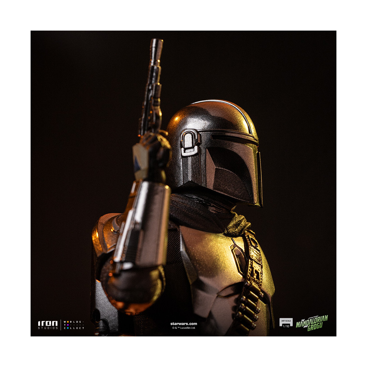 Iron Studios Star Wars - El Mandaloriano y Grogu Arte Escala 1/10 - El Mandaloriano y Grogu Película