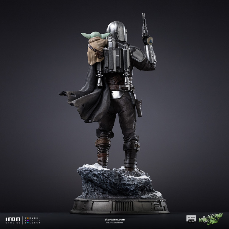 Iron Studios Star Wars - El Mandaloriano y Grogu Arte Escala 1/10 - El Mandaloriano y Grogu Película