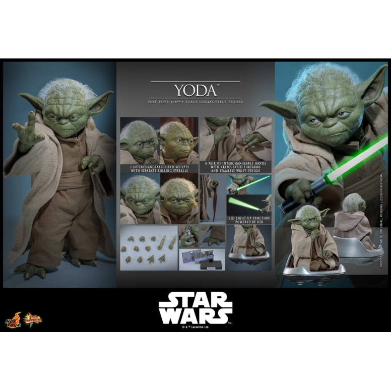 Hot Toys Star Wars - YODA 1/6 MMS878 - Episodio III: La Venganza de los Sith