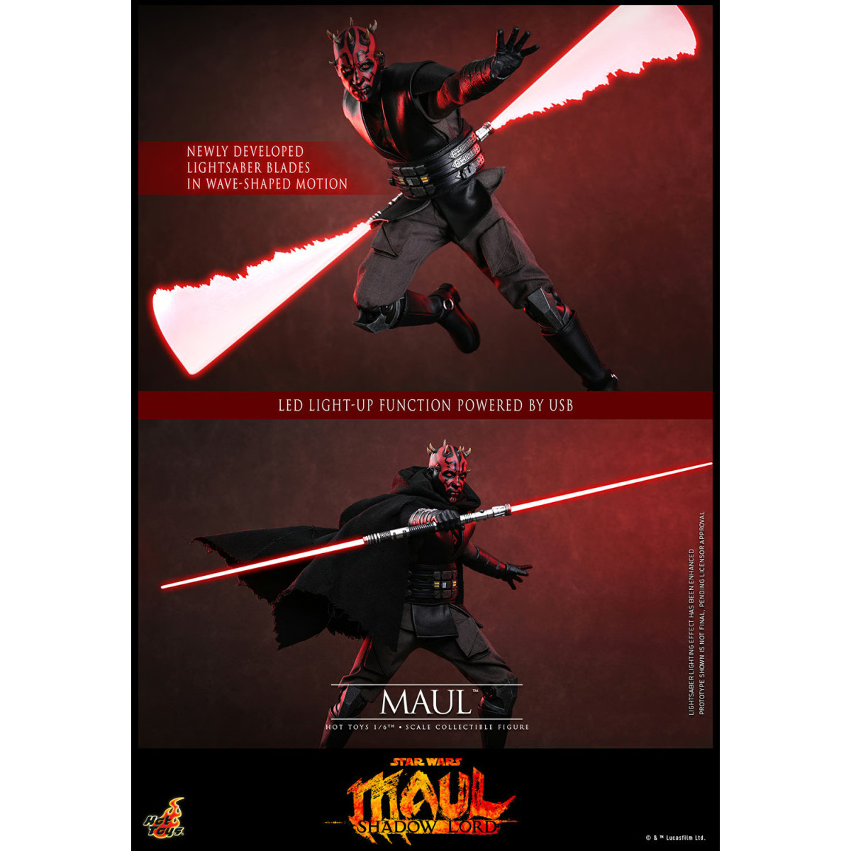 Hot Toys Star Wars - Darth Maul 1/6 TMS187 - Star Wars: Maul - Señor de las Sombras