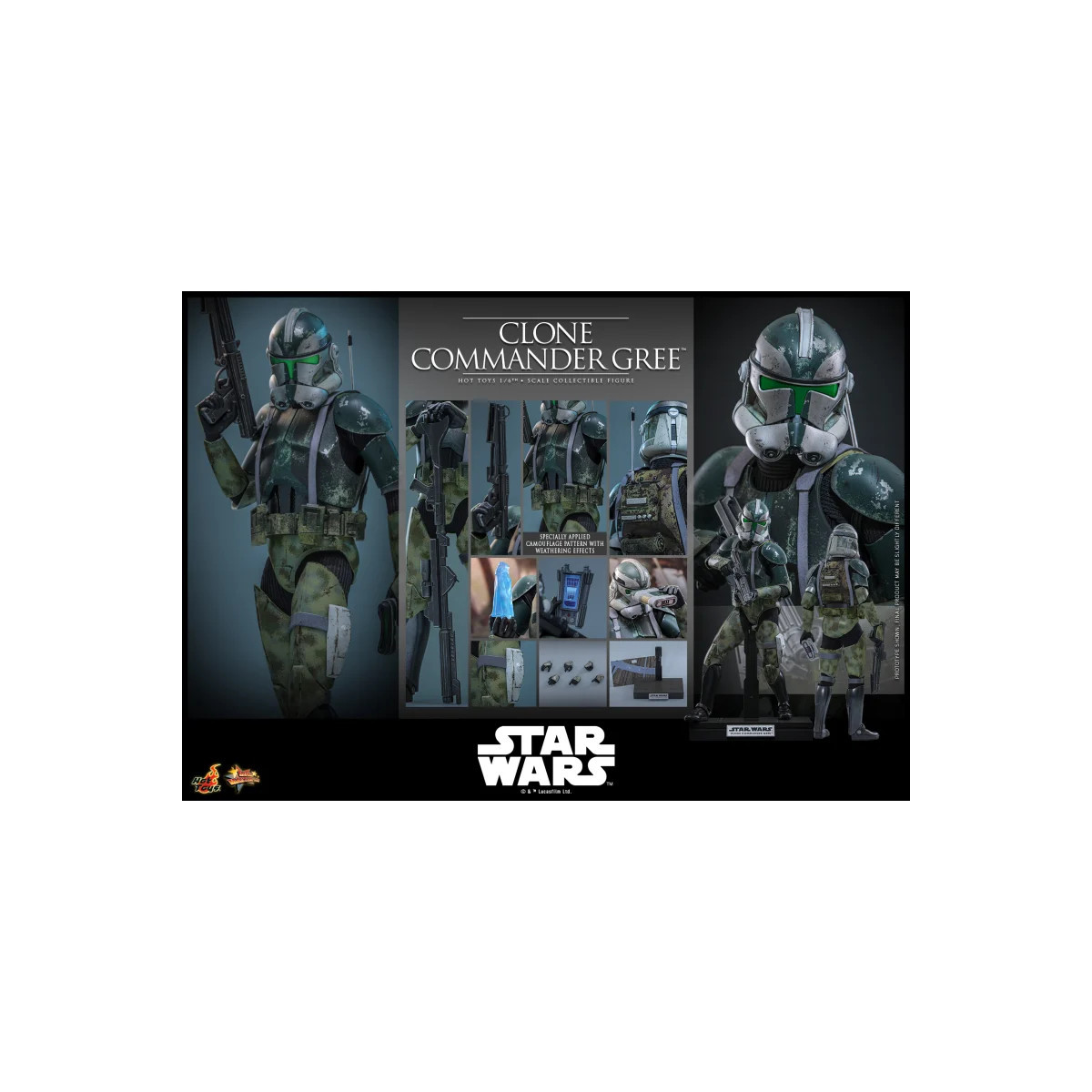 Hot Toys Star Wars - Comandante Clon Gree 1/6 MMS877 - Episodio III: La Venganza de los Sith