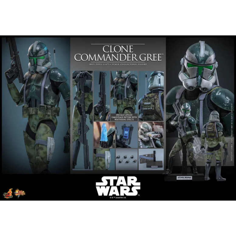 Hot Toys Star Wars - Comandante Clon Gree 1/6 MMS877 - Episodio III: La Venganza de los Sith