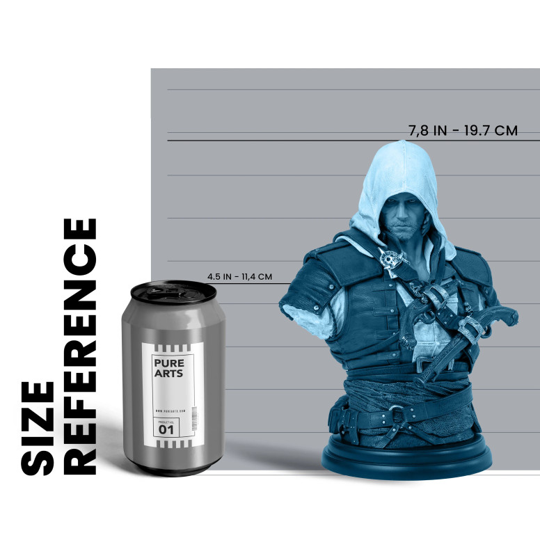 Pure Arts - Busto Edward kenway escala 1/4 - Assassin's Creed Black Flag