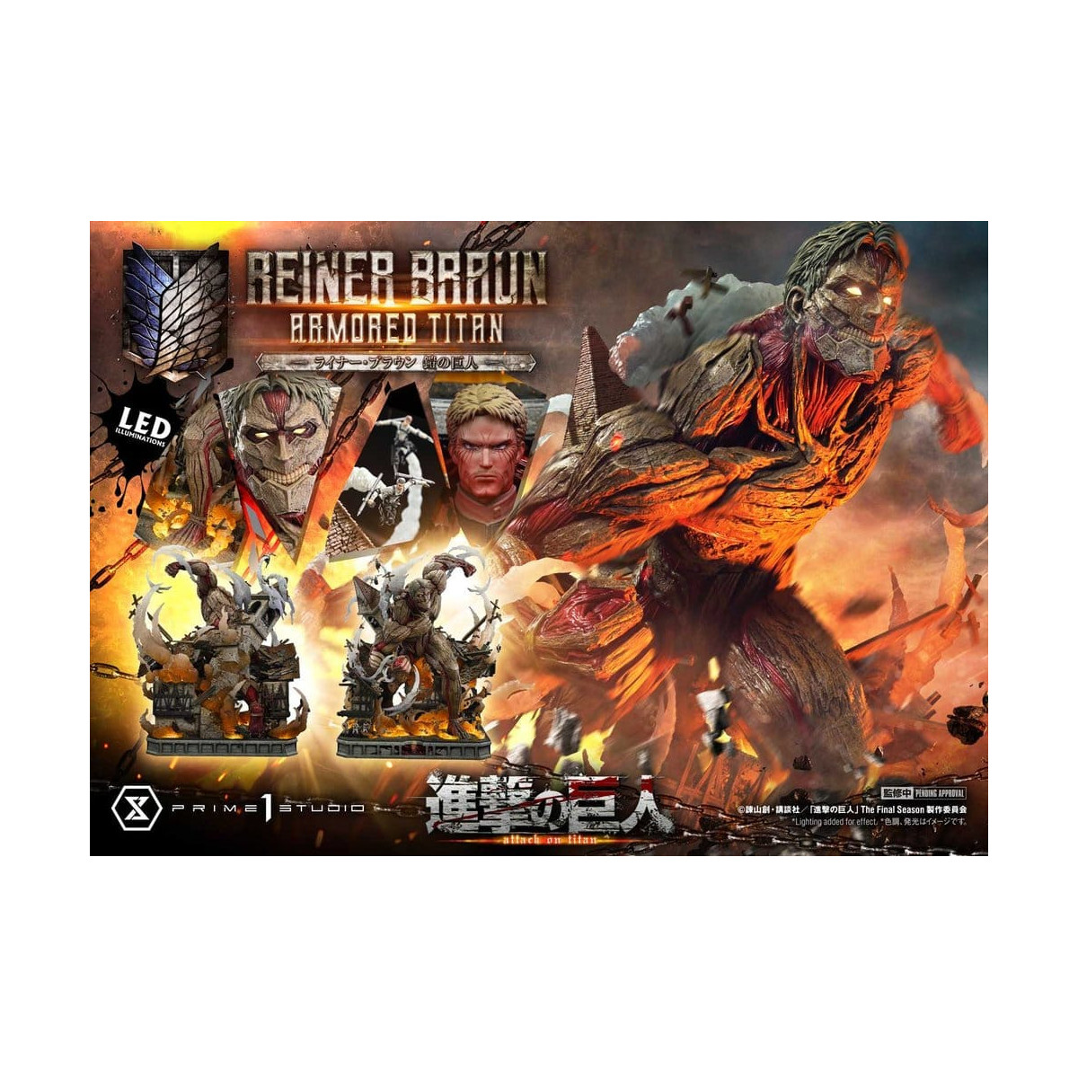 Prime 1 Studio Attack on Titan (Tv Animation) Reiner Braun Titán Blindado - Ultimate Diorama Masterline series