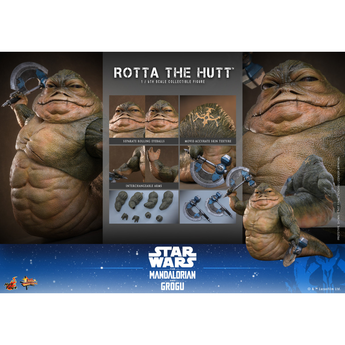 Hot Toys - Rotta The Hutt MMS 1/6 - Star Wars: The Mandalorian & Grogu