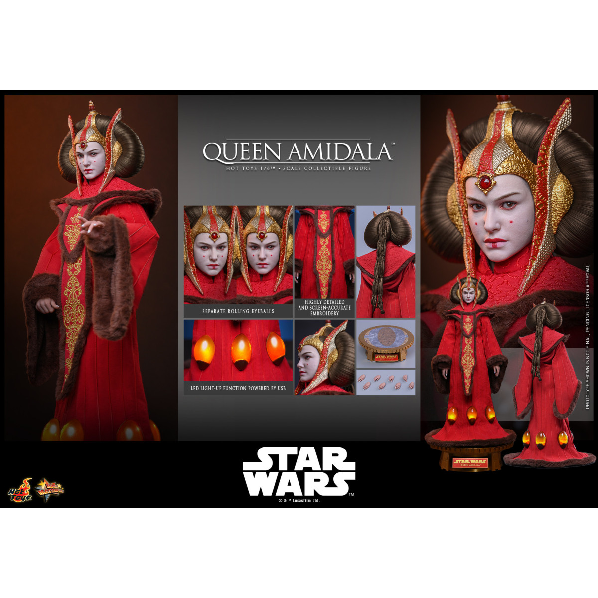 Hot Toys - Reina Amidala MMS 1/6 - Star Wars: La Amenaza Fantasma MMS883