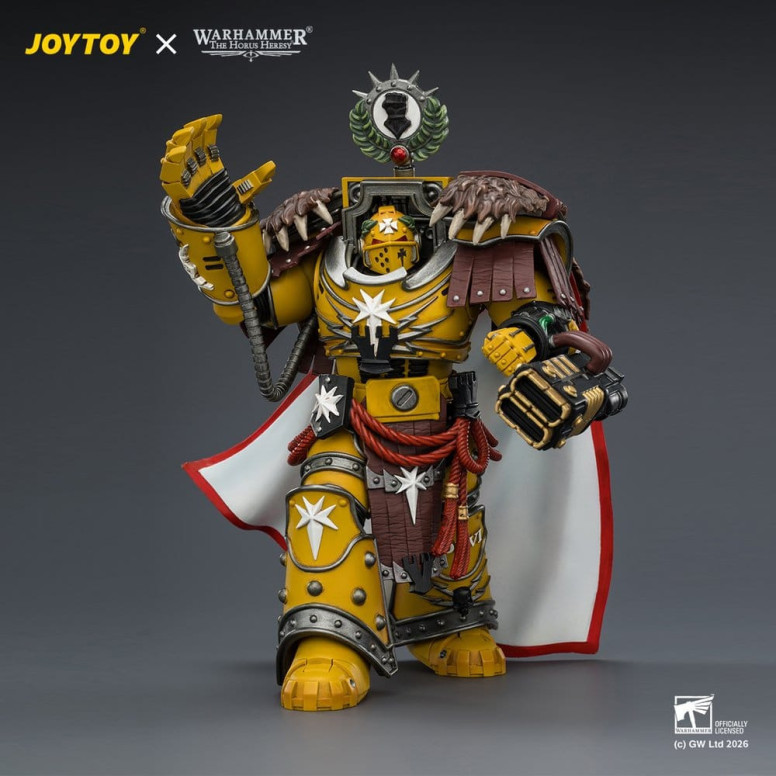 Joytoy - Warhammer - Imperial Fists - Lord Castellan Evander Garrius, El Tirano de Cthonia con el Subiugator y el Incineratus
