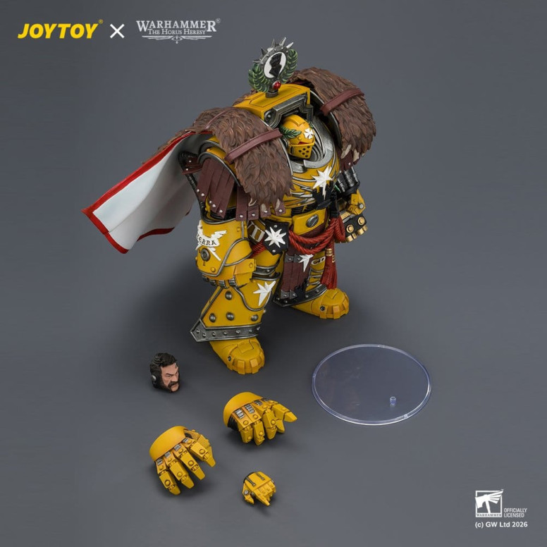 Joytoy - Warhammer - Imperial Fists - Lord Castellan Evander Garrius, El Tirano de Cthonia con el Subiugator y el Incineratus