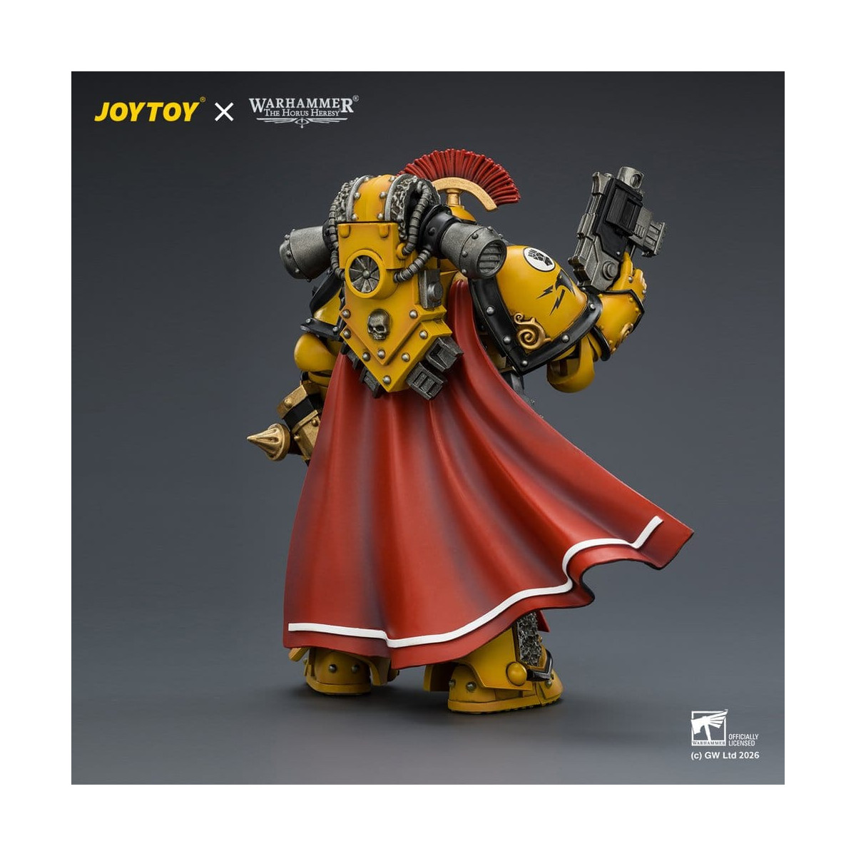 Joytoy - Warhammer - Imperial Fists - Pretor de la Legión en Armadura Mk III con Espada de Poder y Pistola de Proyectiles - La H
