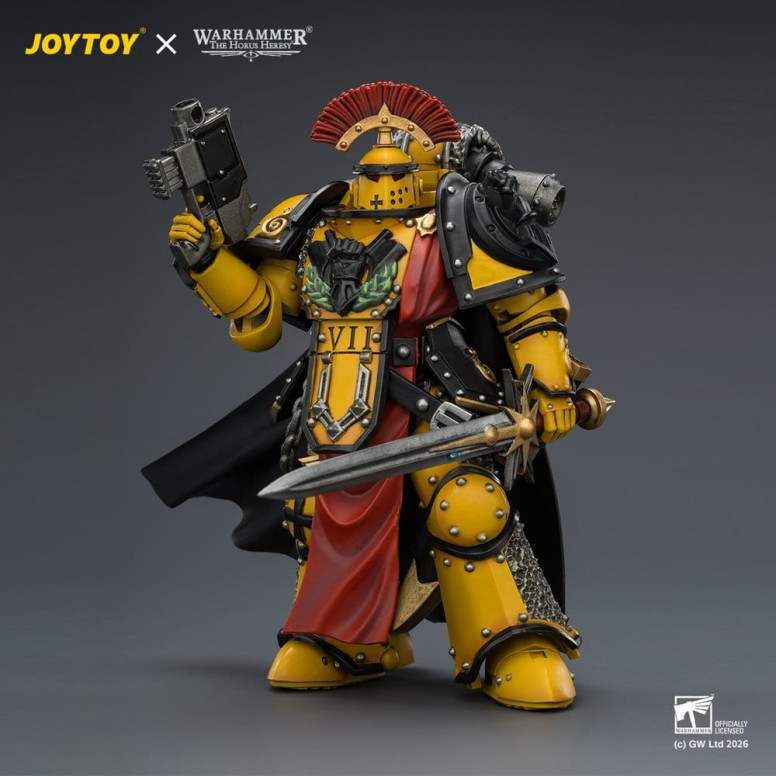 Joytoy - Warhammer - Imperial Fists - Pretor de la Legión en Armadura Mk III con Espada de Poder y Pistola de Proyectiles - La H
