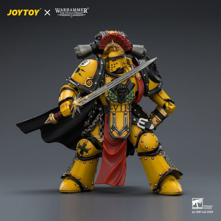 Joytoy - Warhammer - Imperial Fists - Pretor de la Legión en Armadura Mk III con Espada de Poder y Pistola de Proyectiles - La H