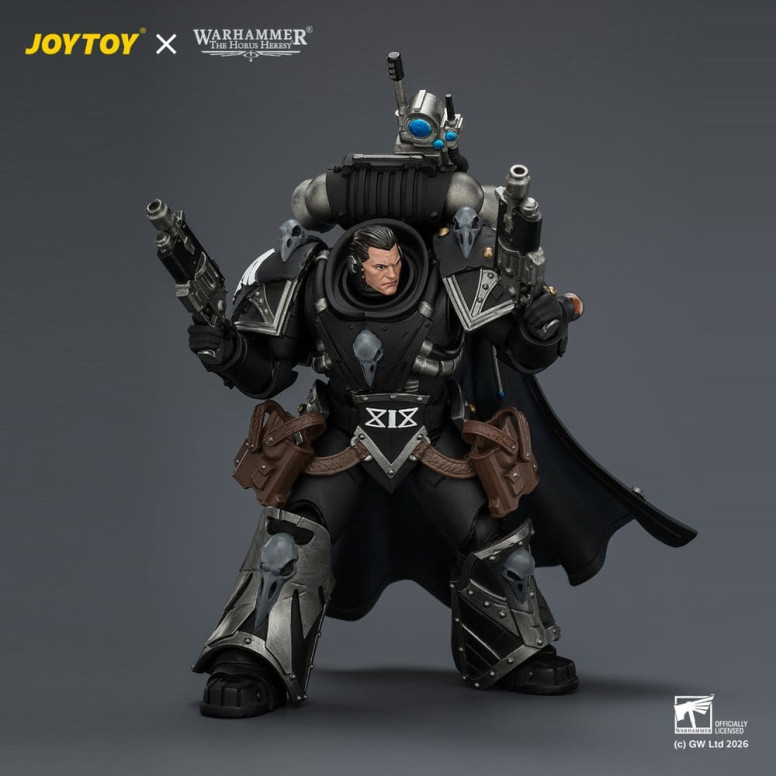 JoyToy Space Marines - Guardia Cuervo - Kaedes Nex, el Cuervo de Sangre con cañones de mano Fulcrum 1/18 - Warhammer 40k