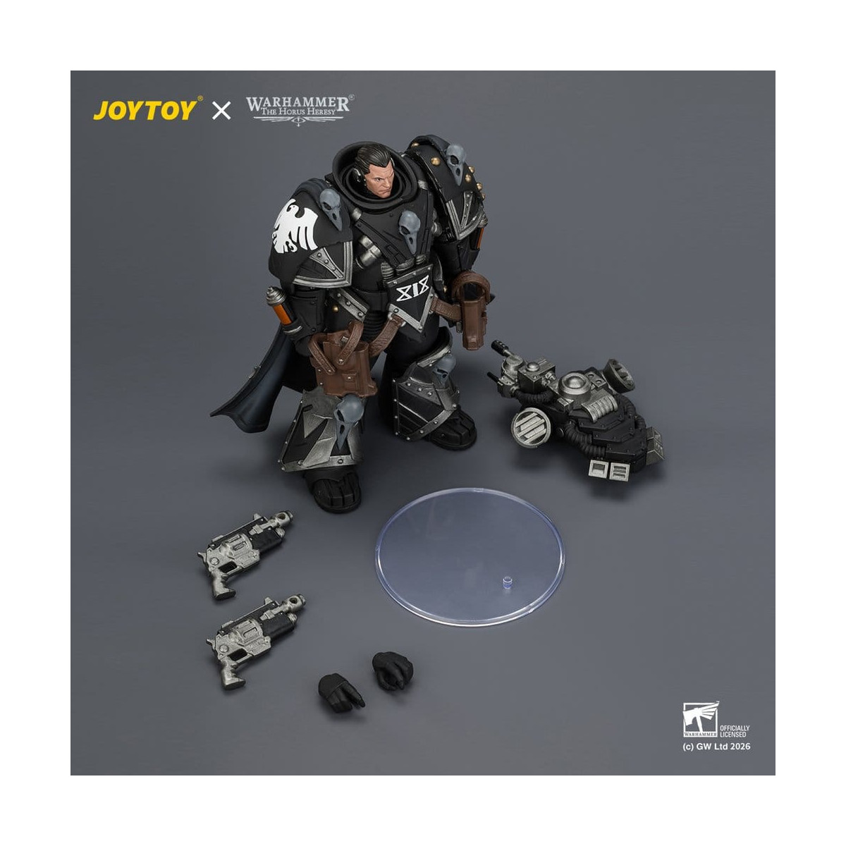 JoyToy Space Marines - Guardia Cuervo - Kaedes Nex, el Cuervo de Sangre con cañones de mano Fulcrum 1/18 - Warhammer 40k